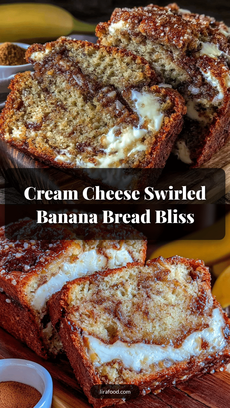 cream cheese swirled banana bread recipe