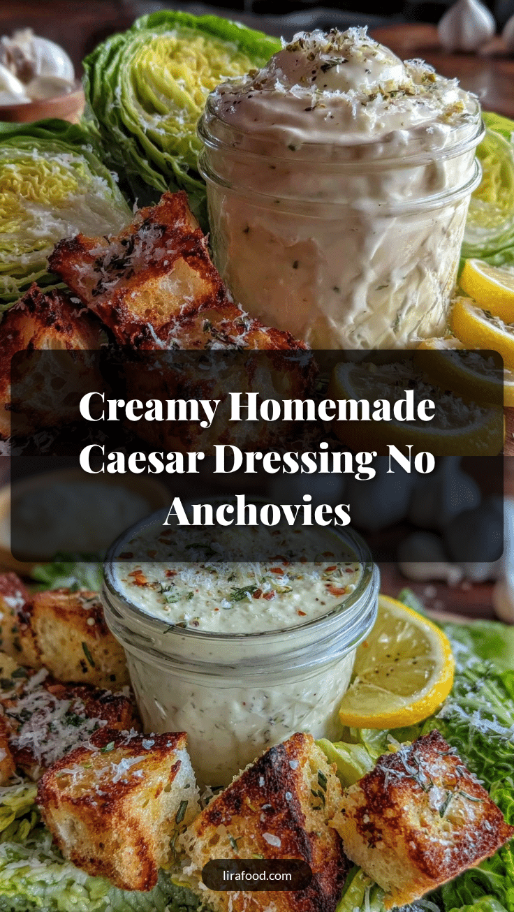 creamy homemade caesar salad dressing no anchovies recipe
