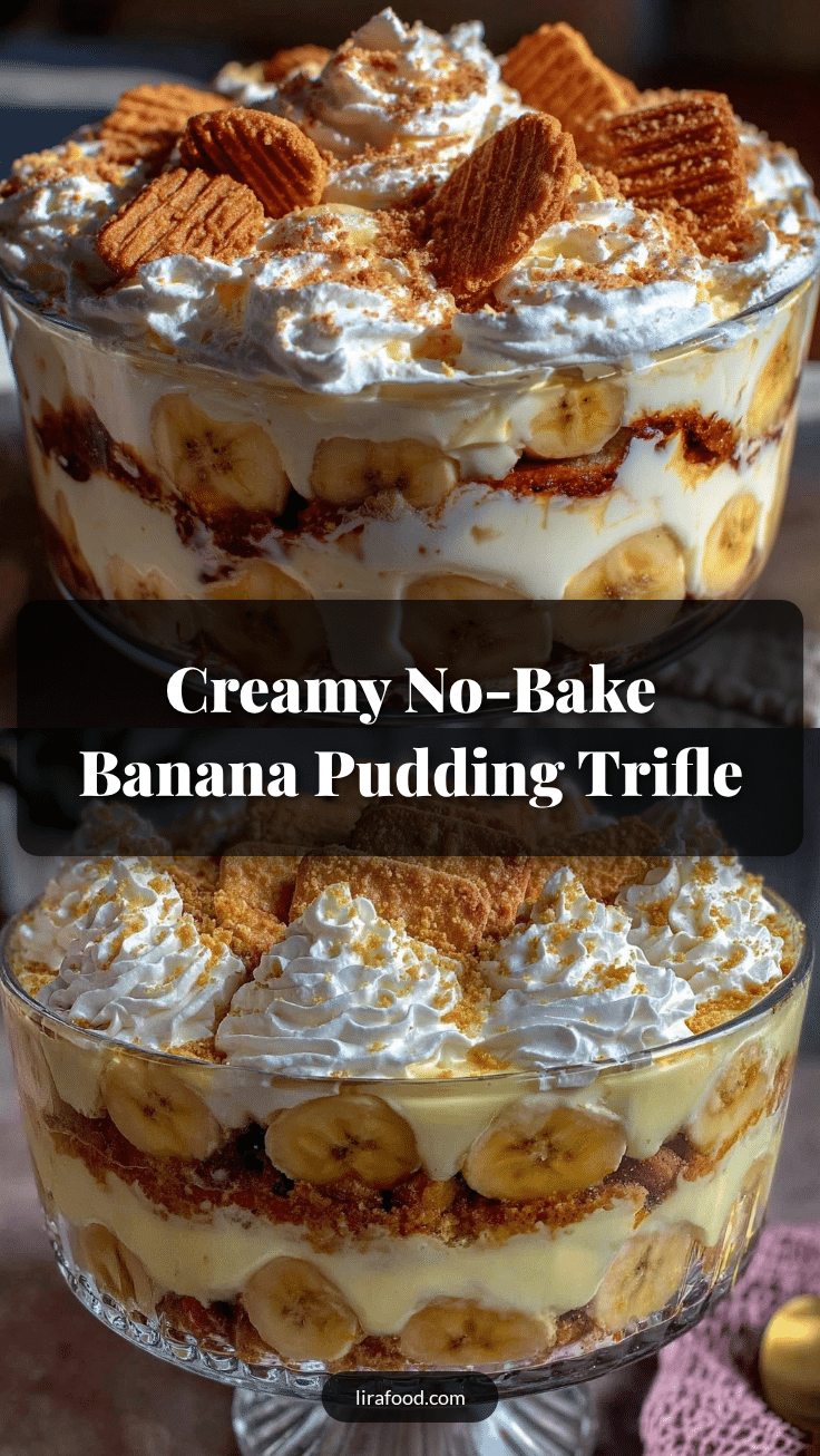 creamy no-bake banana pudding trifle recipe