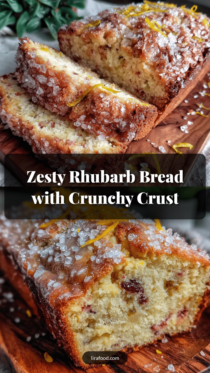 crispy rhubarb bread loaf recipe