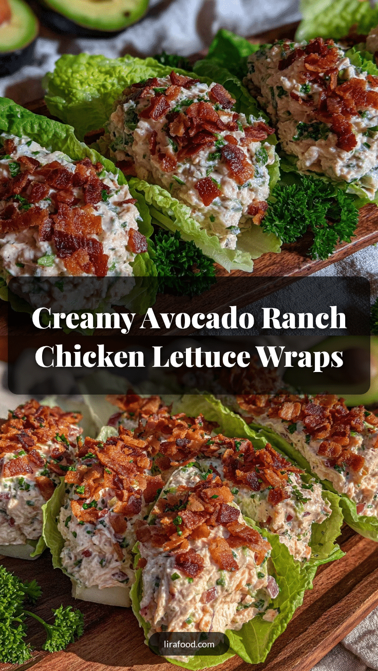 fresh avocado ranch chicken salad lettuce wraps recipe