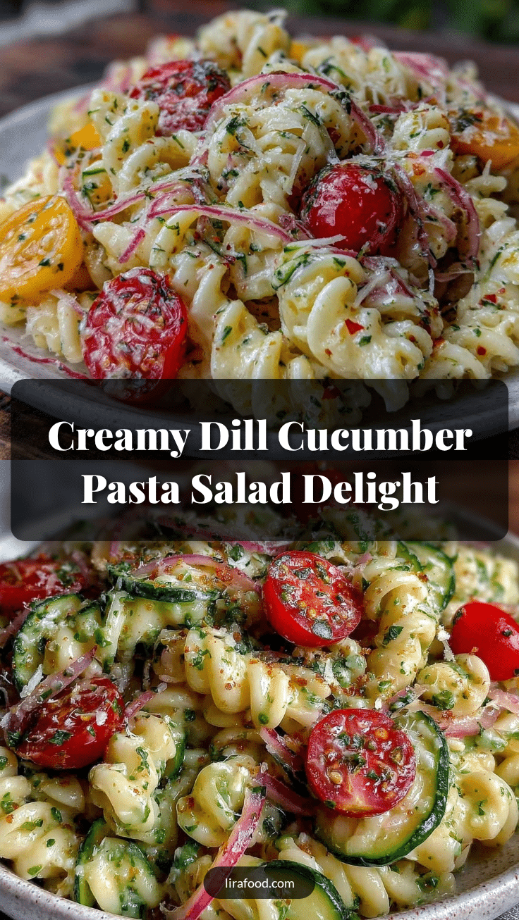 Fresh Creamy Dill Cucumber Pasta Salad recipe