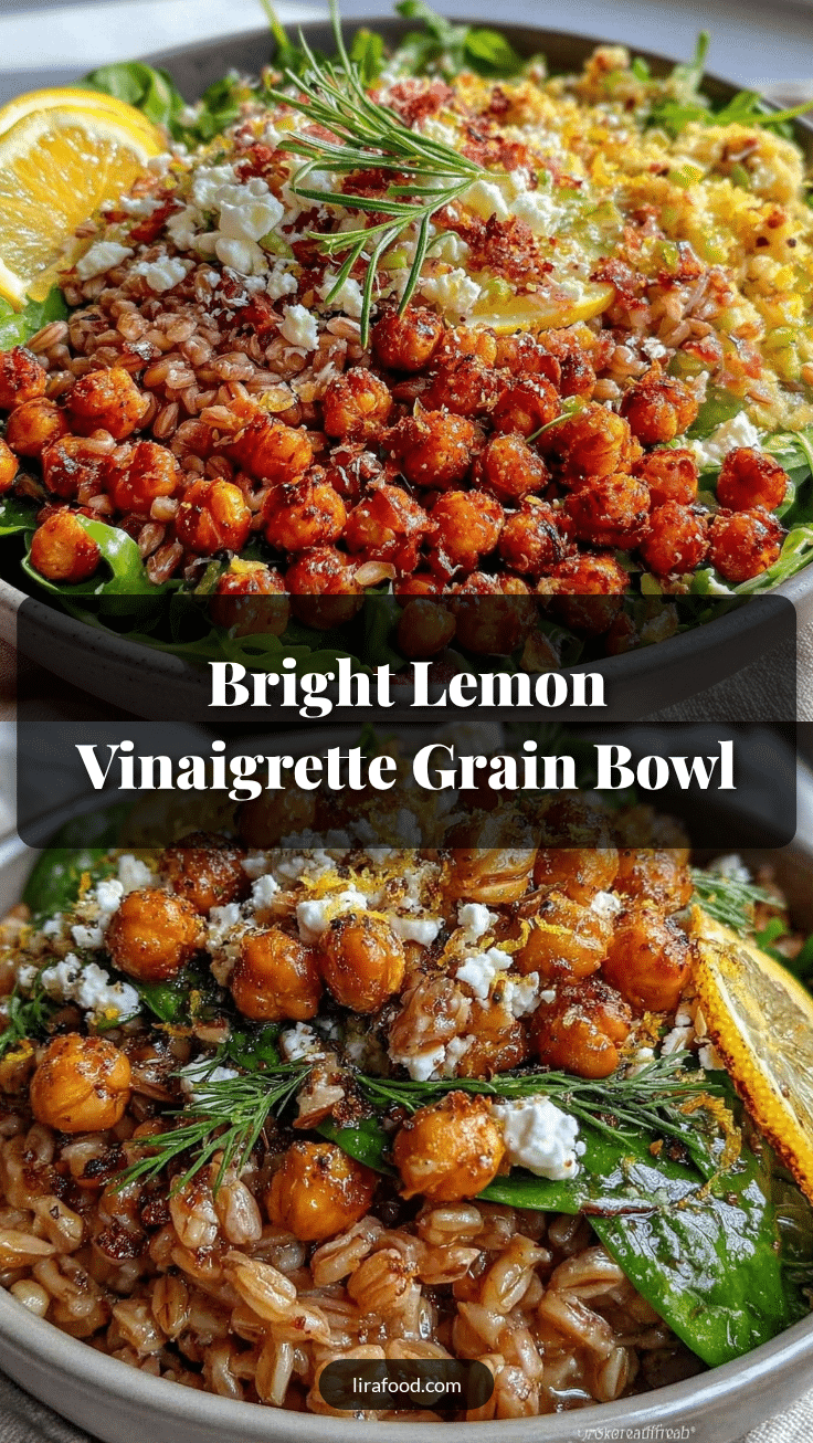 fresh lemon vinaigrette grain bowl recipe