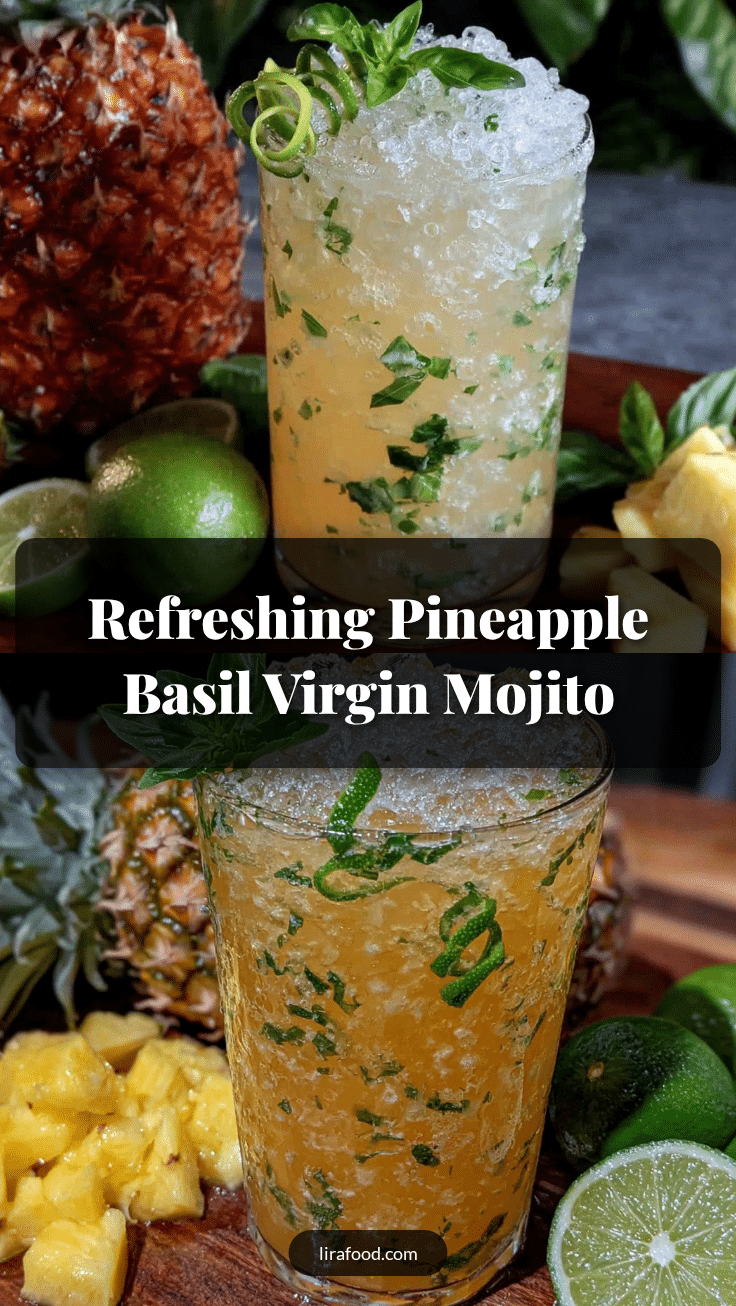 fresh pineapple basil virgin mojito recipe