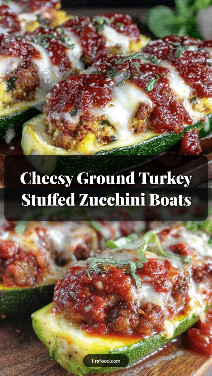 ground turkey stuffed zucchini boats recipe