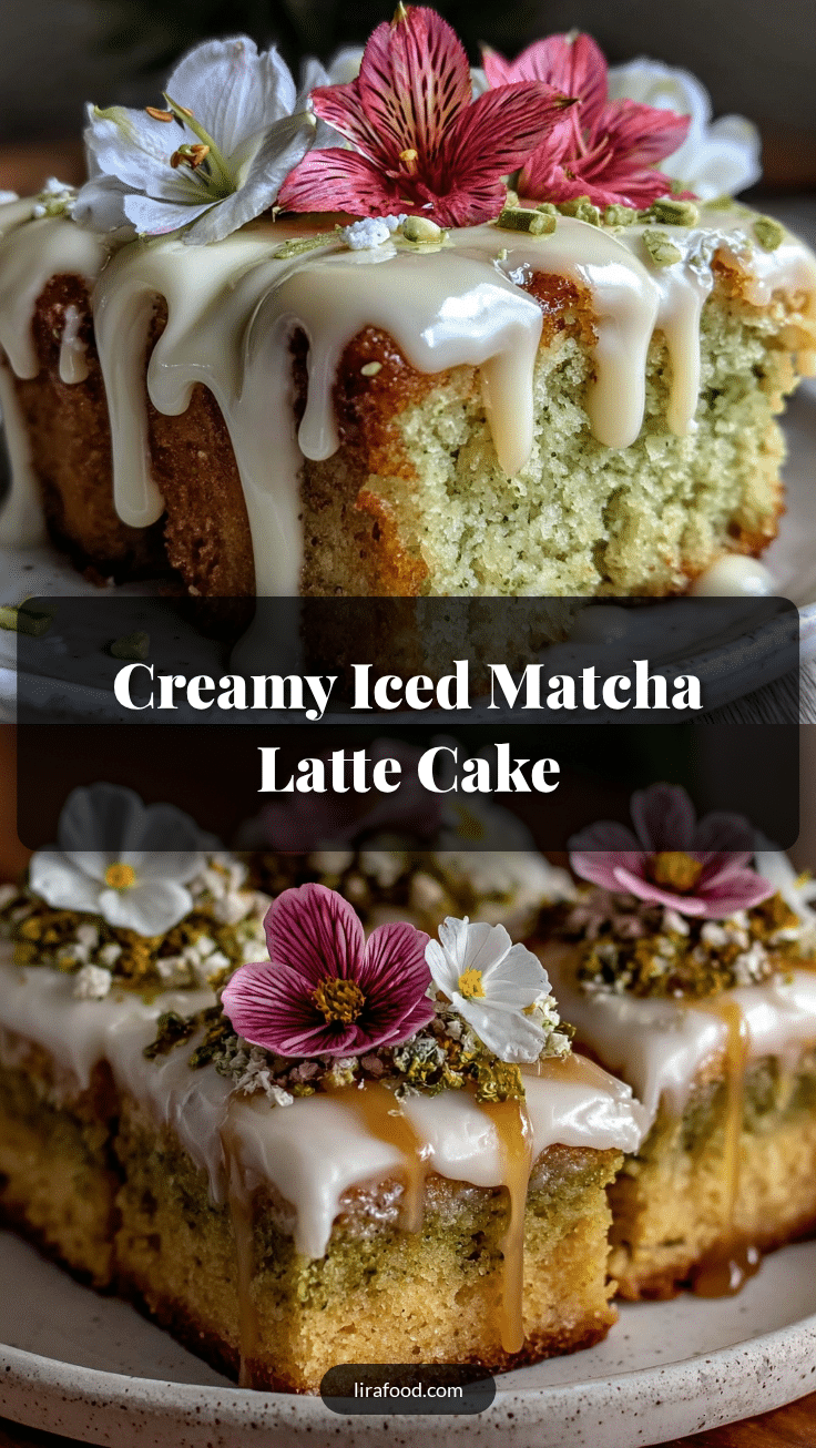 iced matcha latte cake recipe