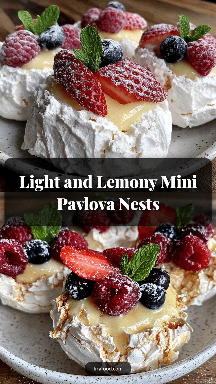 mini pavlova nests recipe