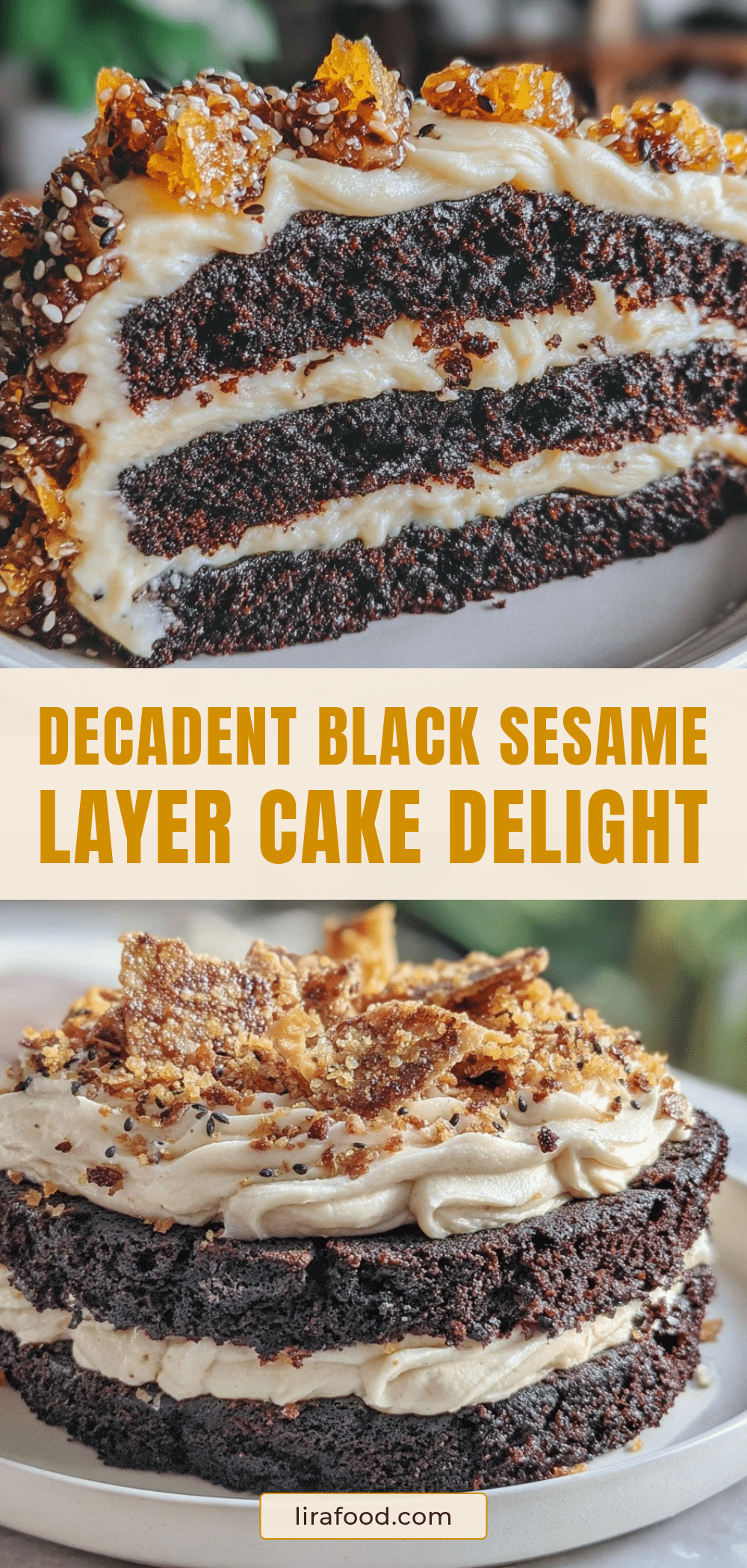 black sesame layer cake recipe