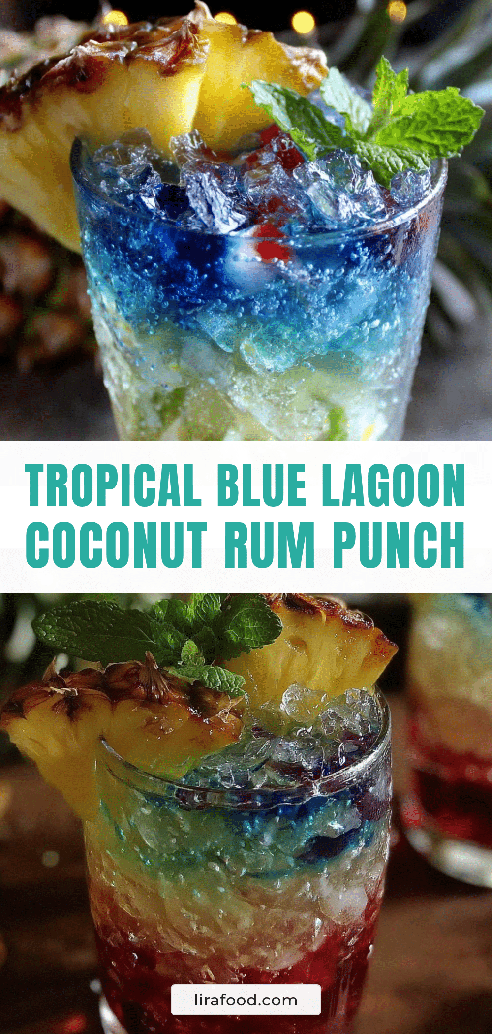 Blue Lagoon Coconut Rum Punch recipe