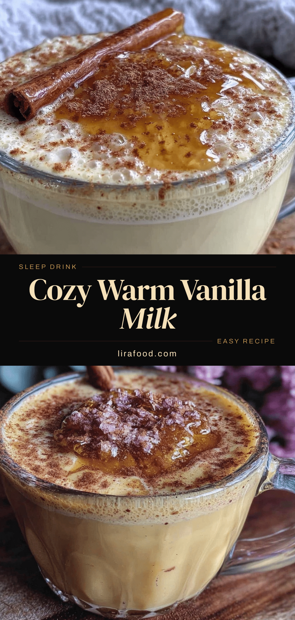 cozy warm vanilla milk sleep drink recipe