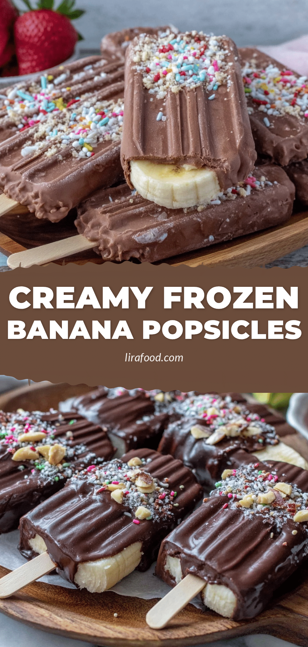 creamy frozen banana pops recipe