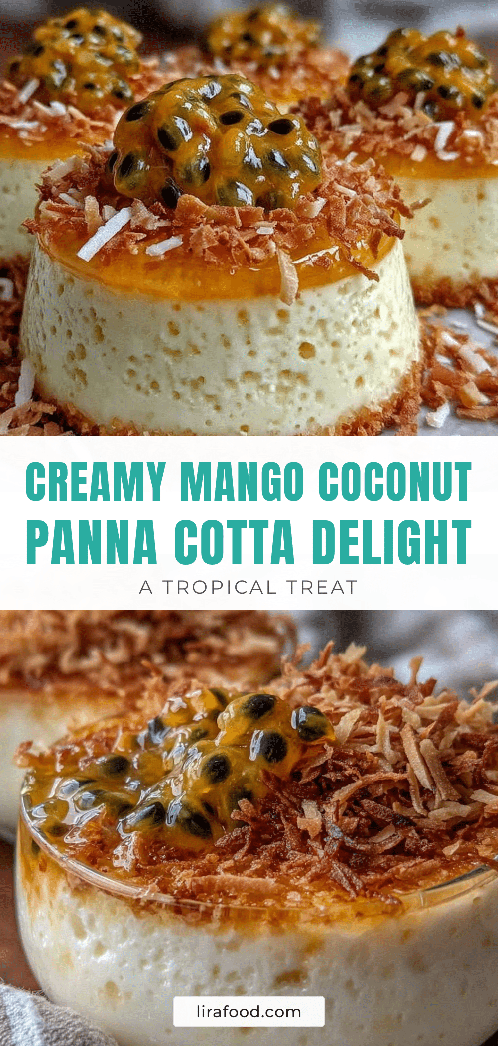 creamy mango coconut panna cotta recipe