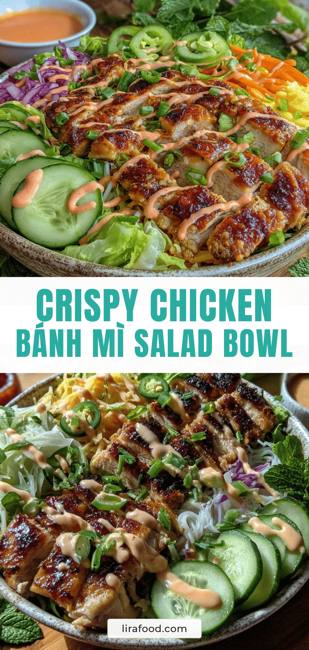 fresh chicken bánh mì salad bowl recipe