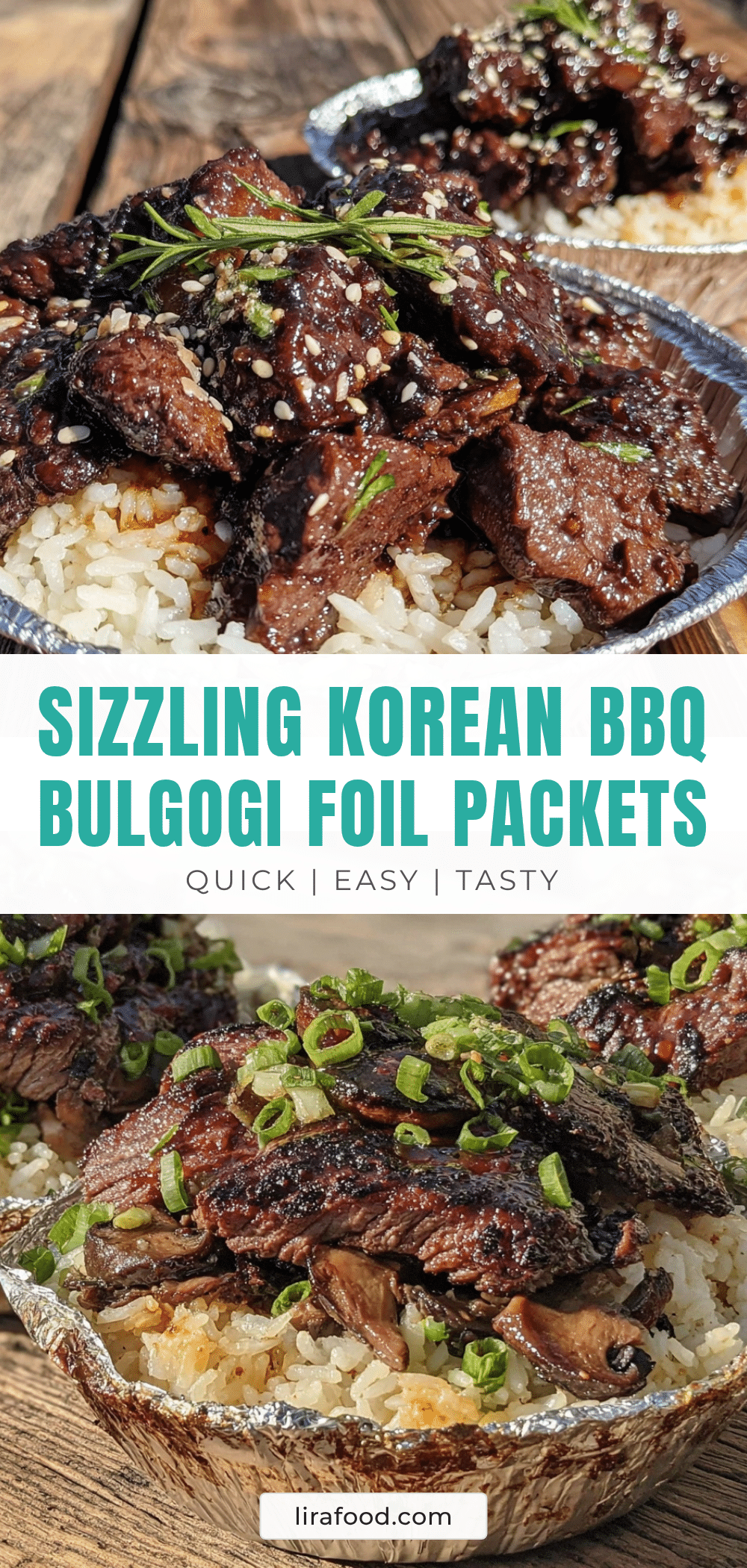 Korean BBQ bulgogi foil packets recipe