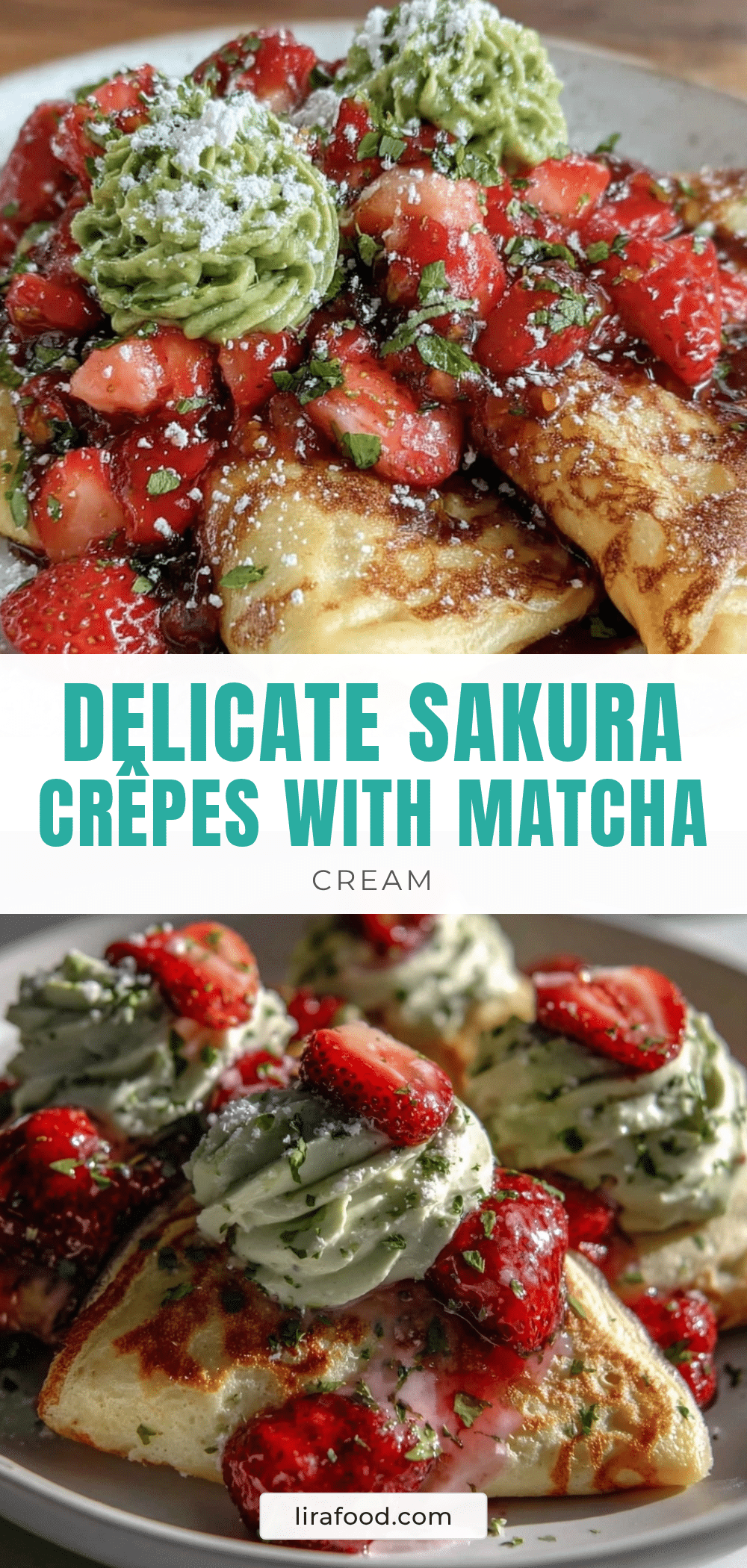 sakura cherry blossom crêpes recipe