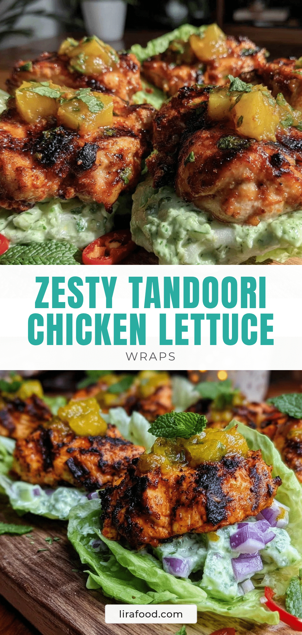 tandoori chicken lettuce wraps recipe