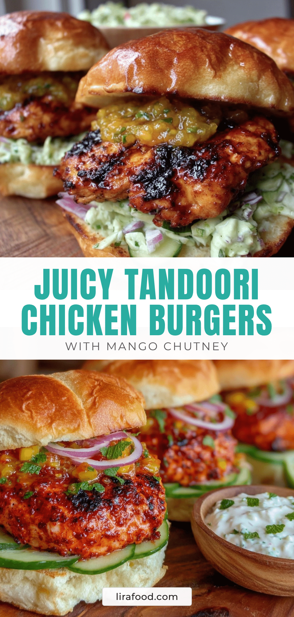 tandoori grilled chicken burgers recipe