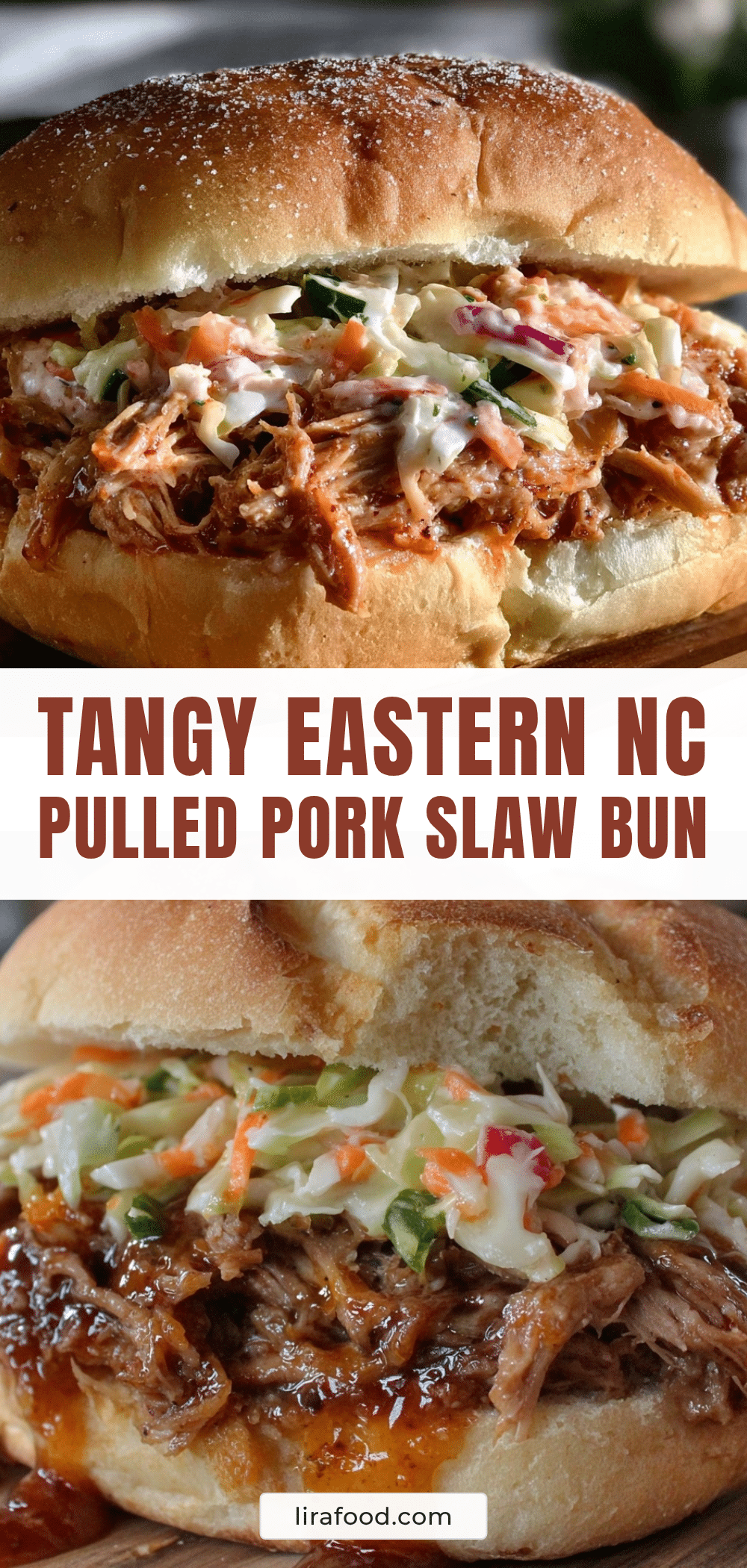 vinegar-based pulled pork slaw bun recipe