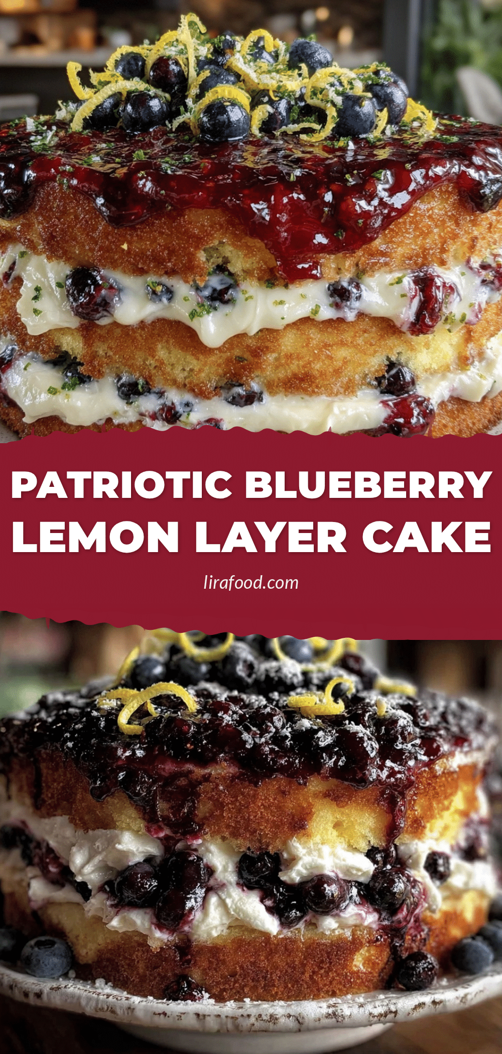 blueberry lemon layer cake recipe