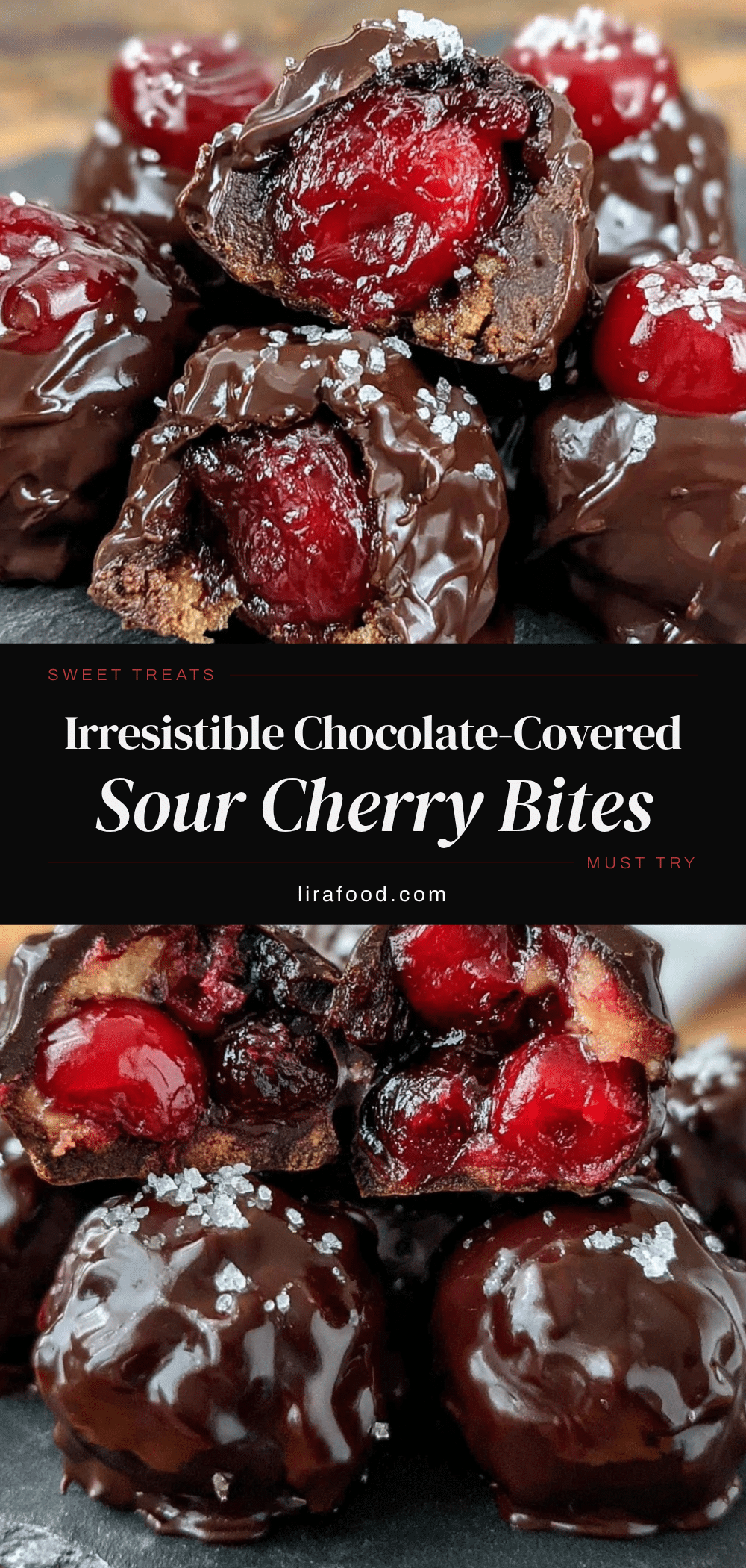 chocolate-covered sour cherry bites recipe