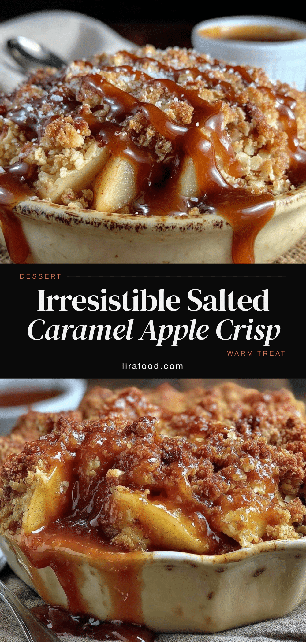 cozy salted caramel apple crisp recipe