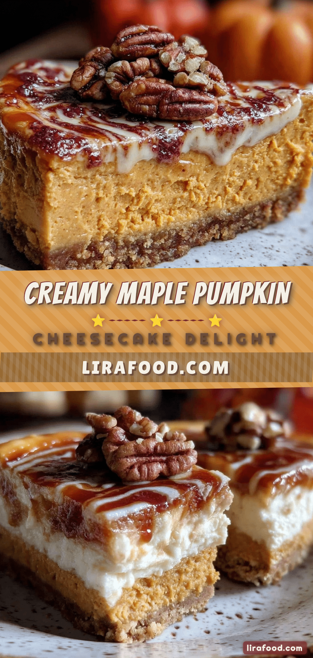 creamy maple pumpkin cheesecake recipe