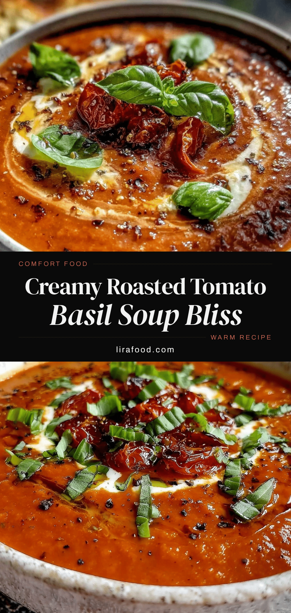 creamy roasted tomato basil soup recipe