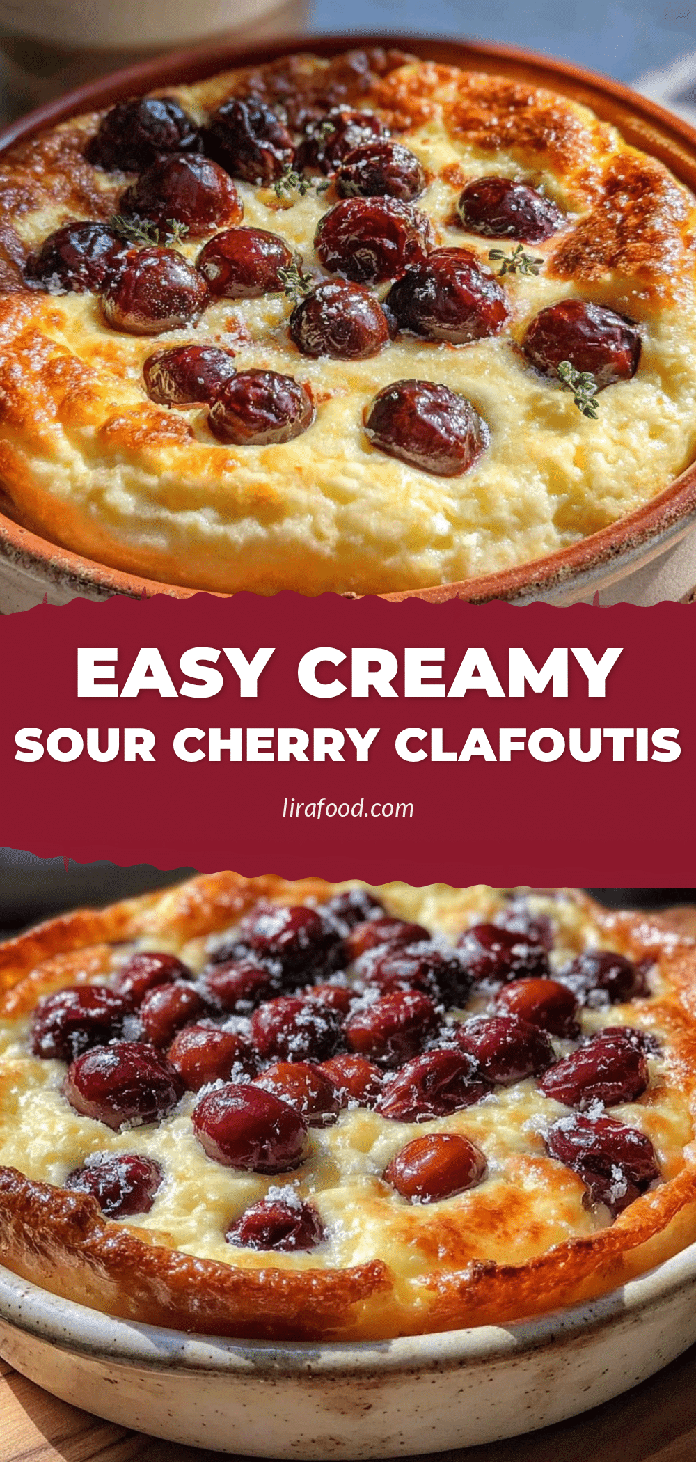 easy creamy sour cherry clafoutis recipe