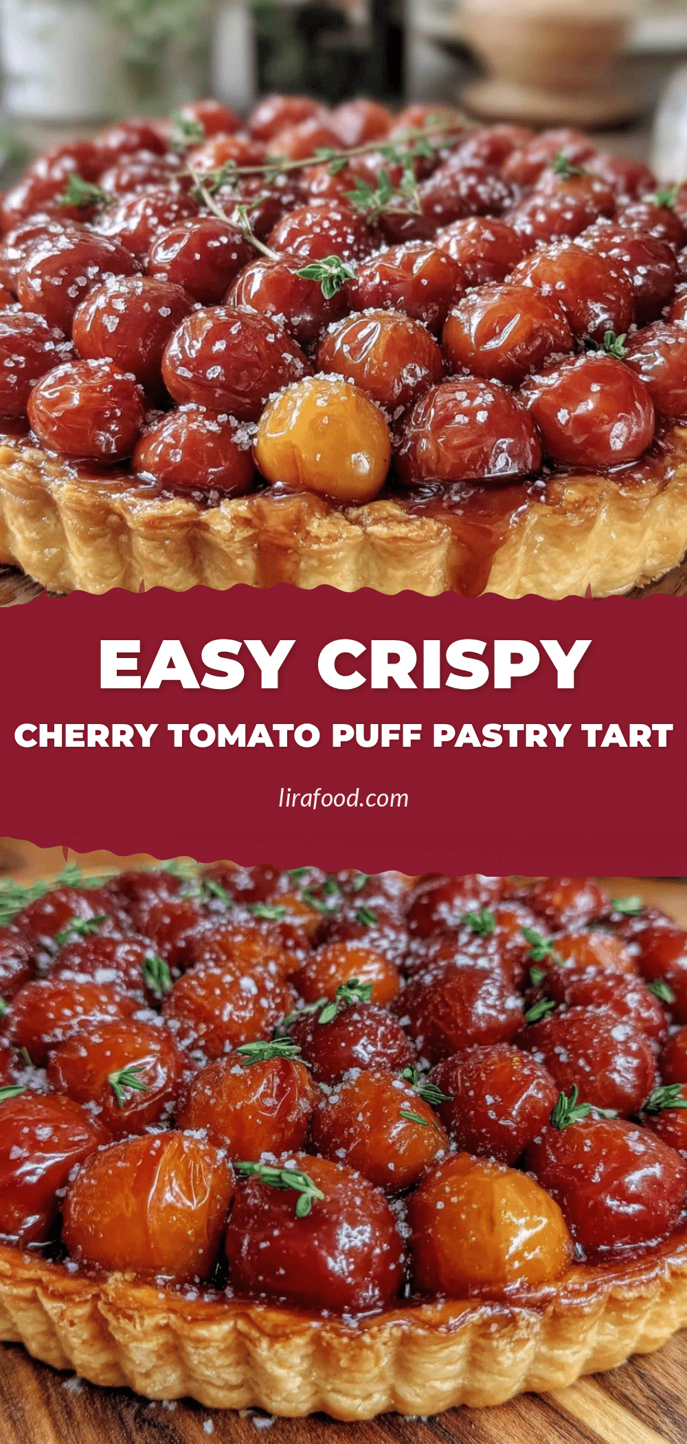 easy crispy cherry tomato puff pastry tart recipe
