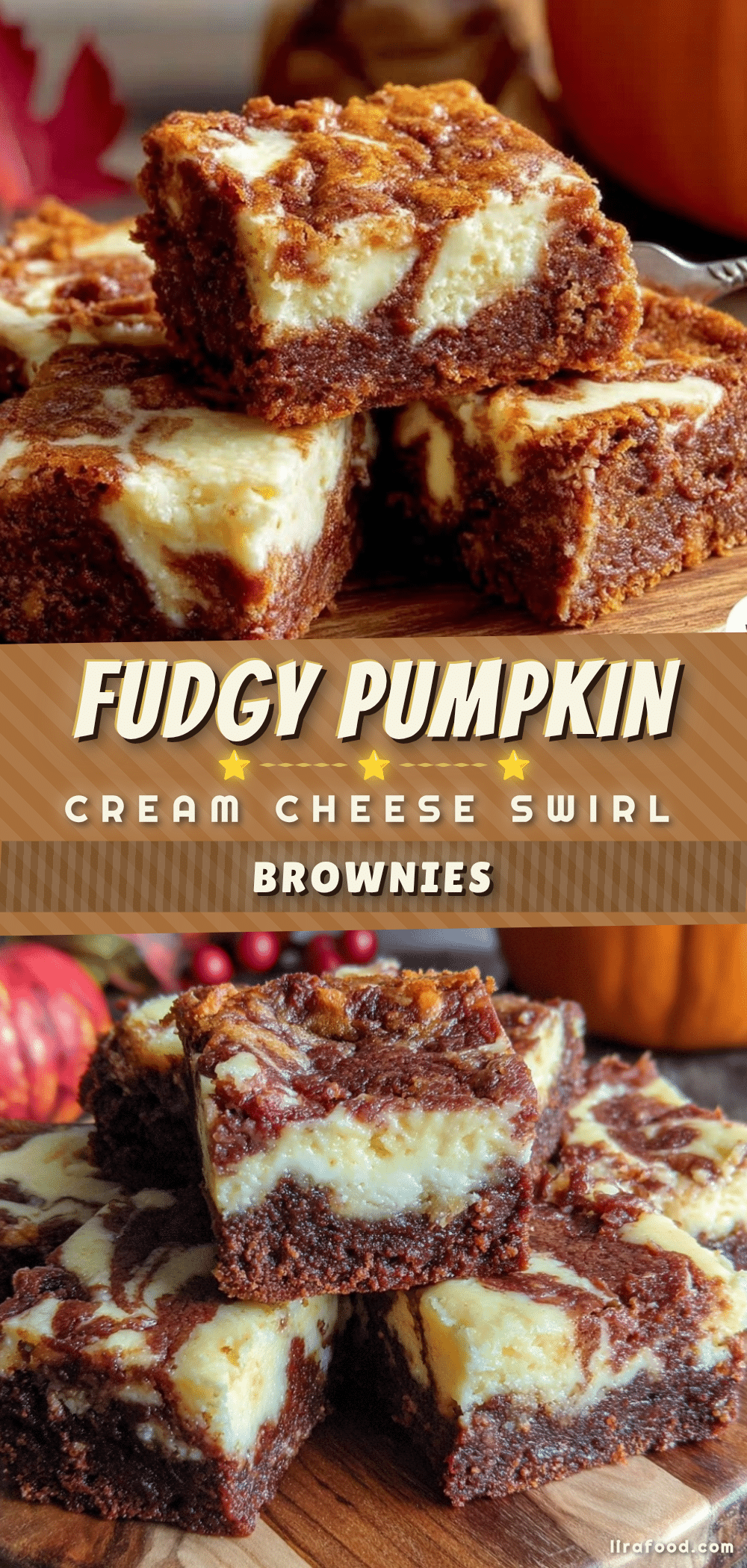 pumpkin cream cheese swirl brownies recipe