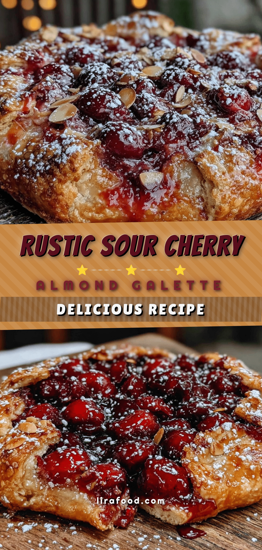 rustic sour cherry almond galette recipe