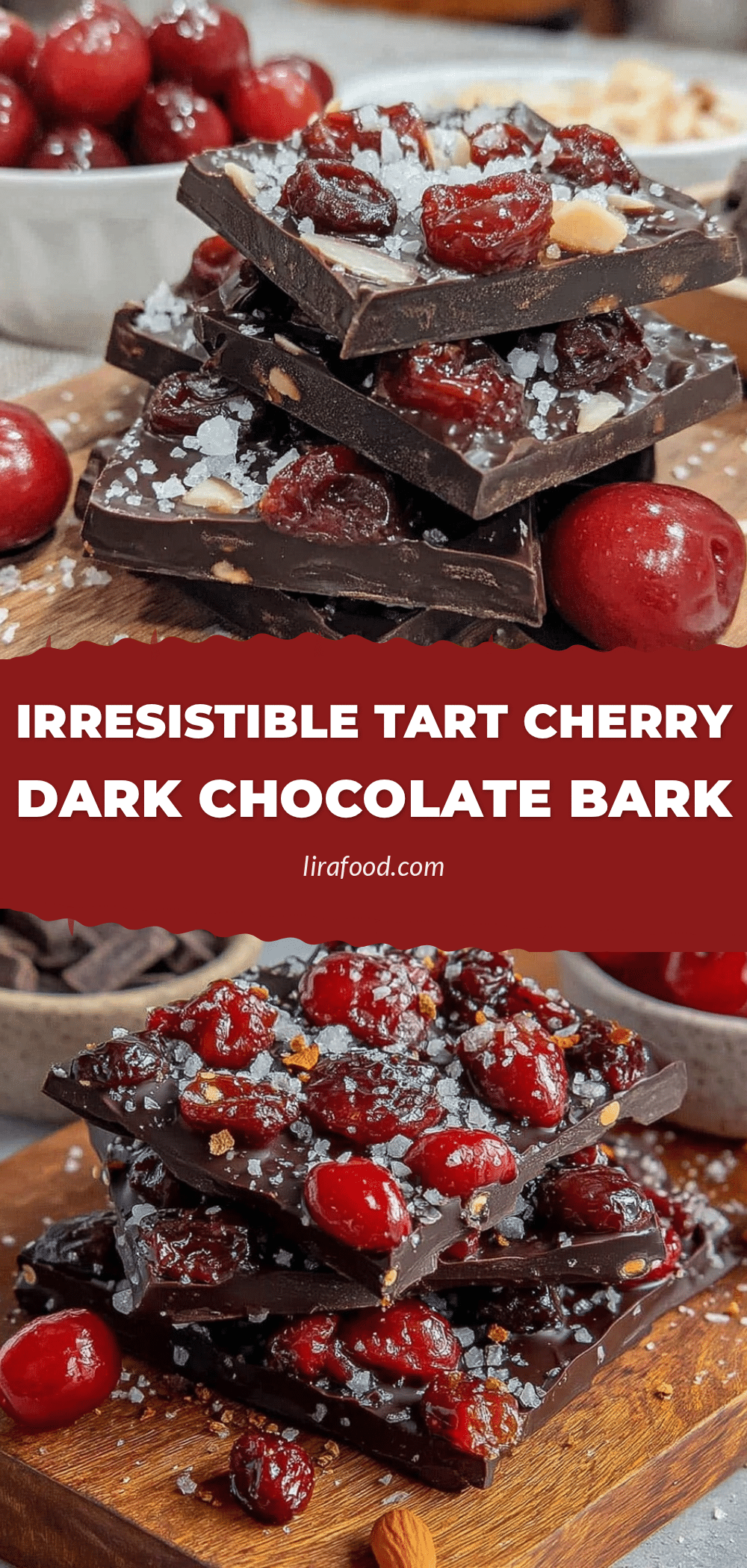 tart cherry dark chocolate bark recipe