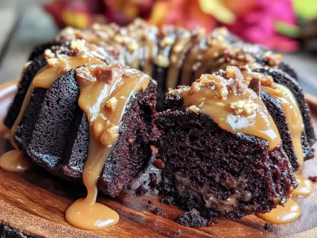 black velvet Halloween Bundt cake - featured image