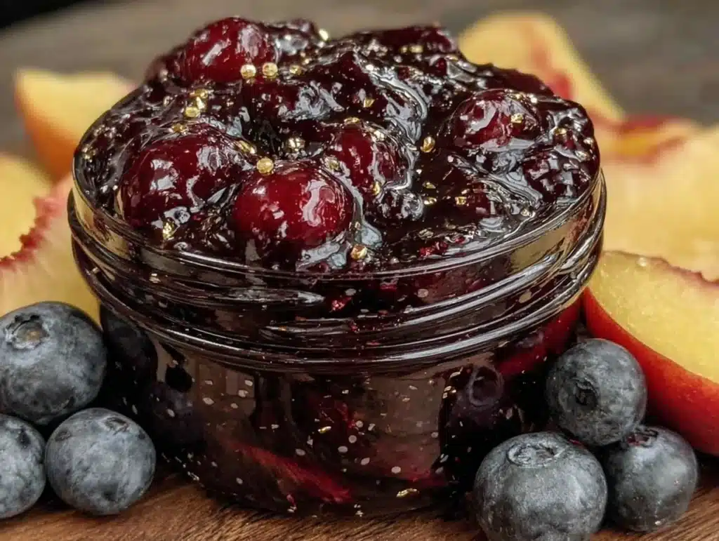 blueberry peach jam - featured image