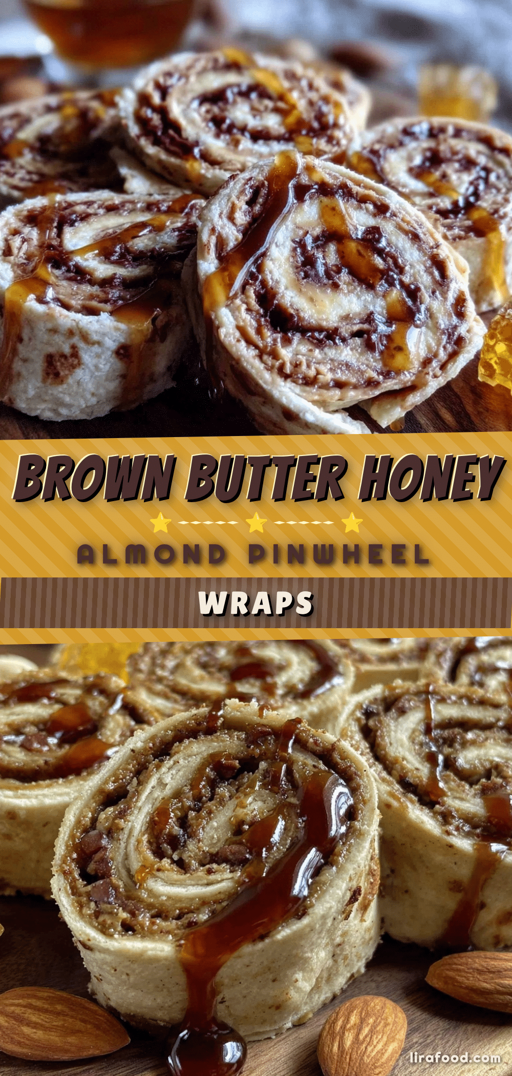 brown butter honey almond butter pinwheel wraps recipe