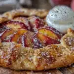 brown butter peach galette - featured image