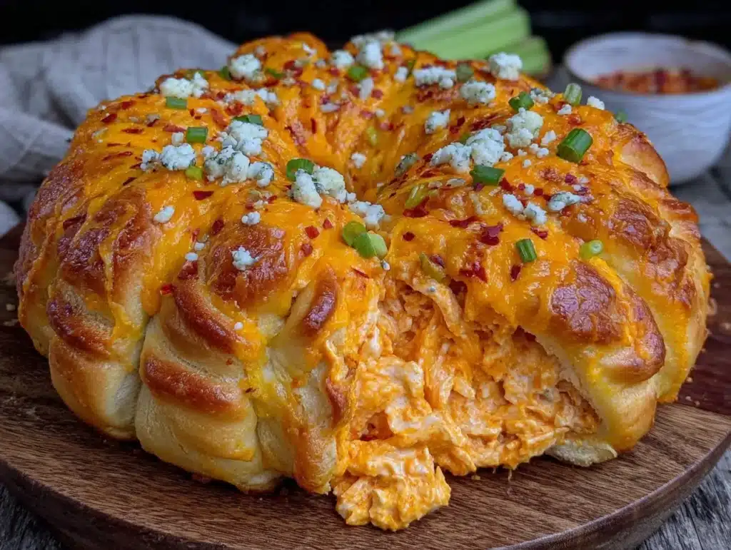 buffalo chicken dip crescent roll ring - featured image