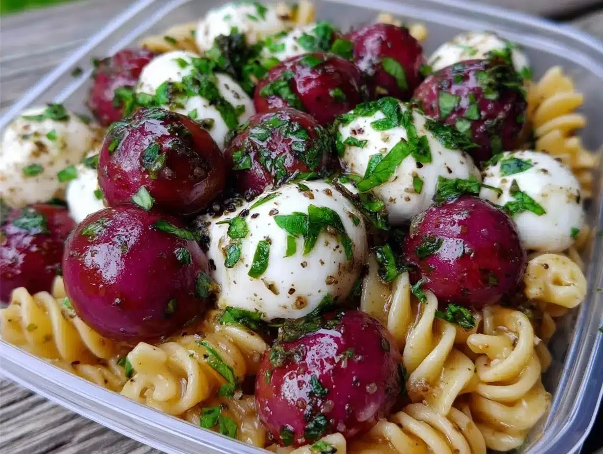 Caprese Pasta Salad preparation steps