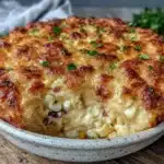 cheesy yellow squash and corn casserole - featured image