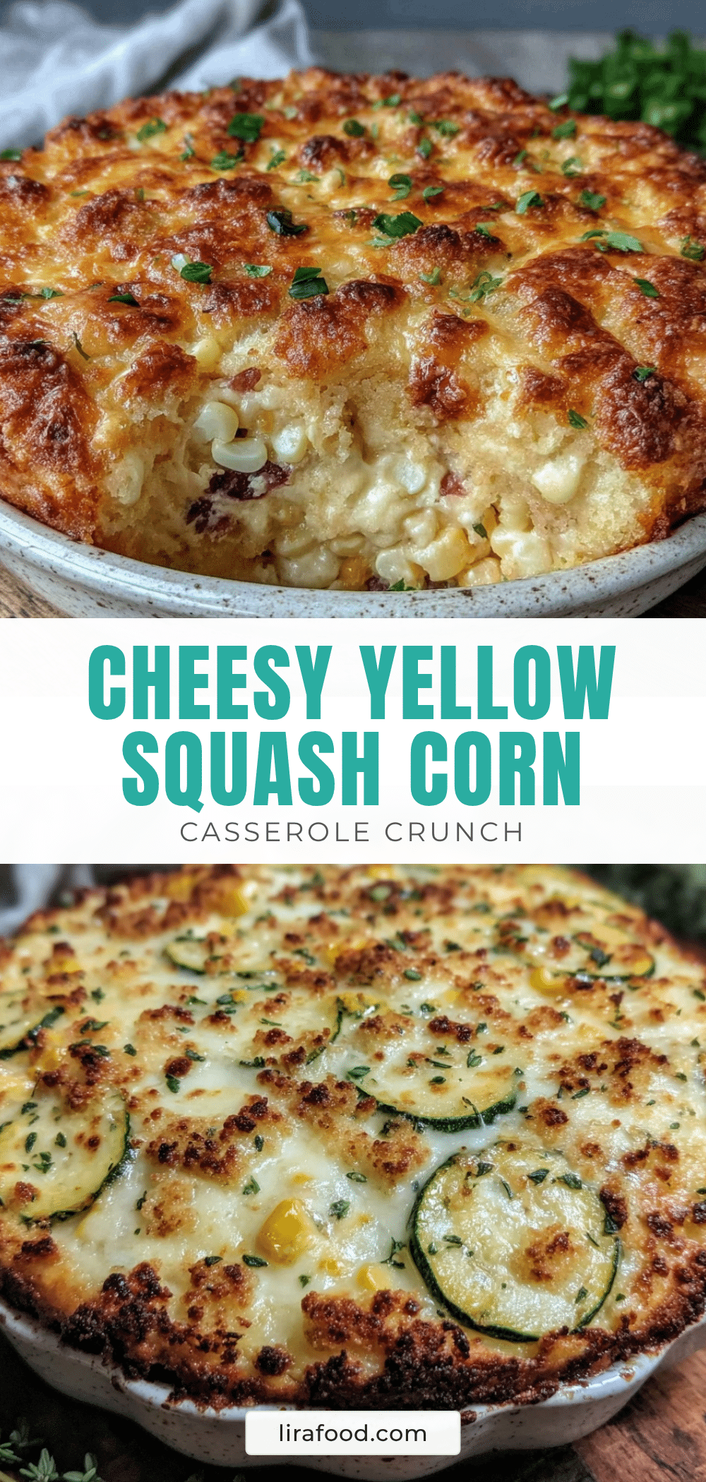 cheesy yellow squash and corn casserole recipe
