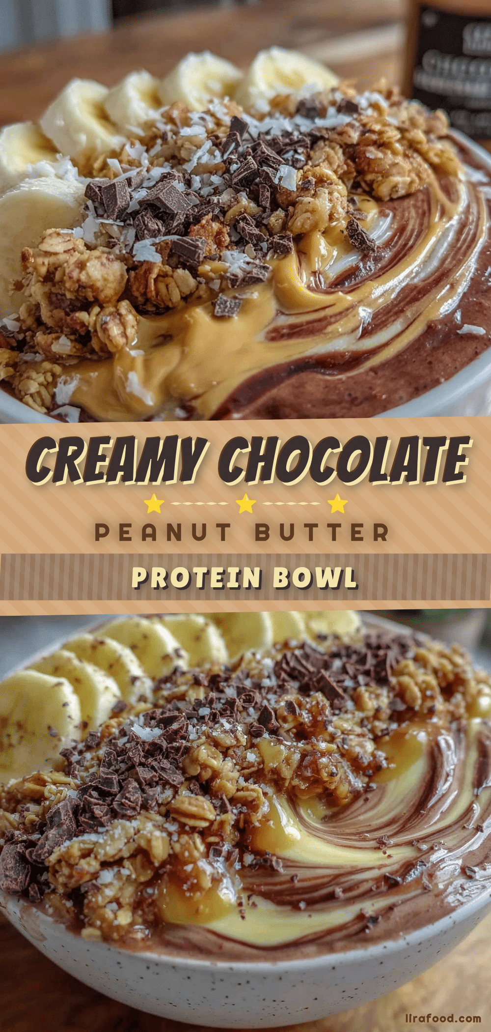 chocolate peanut butter protein smoothie bowl recipe
