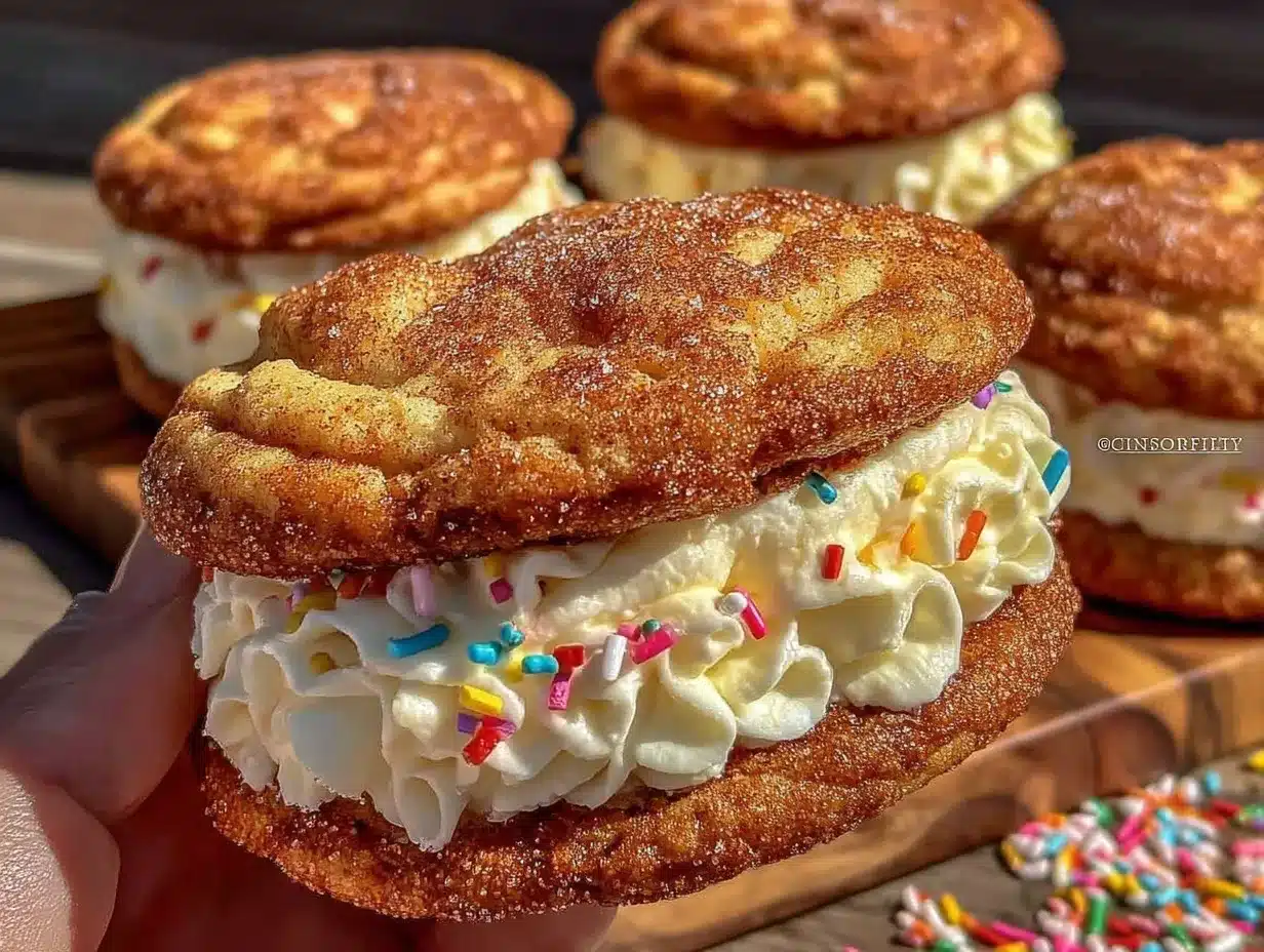 cozy funfetti snickerdoodle sandwich cookies preparation steps