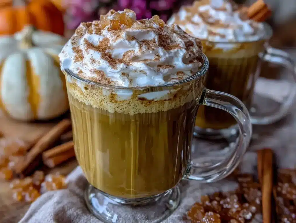 creamy brown sugar oat milk pumpkin chai latte - featured image