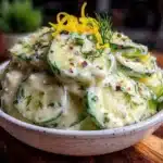 creamy cucumber salad - featured image