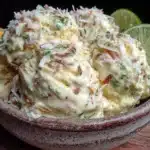 creamy no-churn mango coconut lime ice cream - featured image