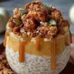 creamy pumpkin overnight oats - featured image
