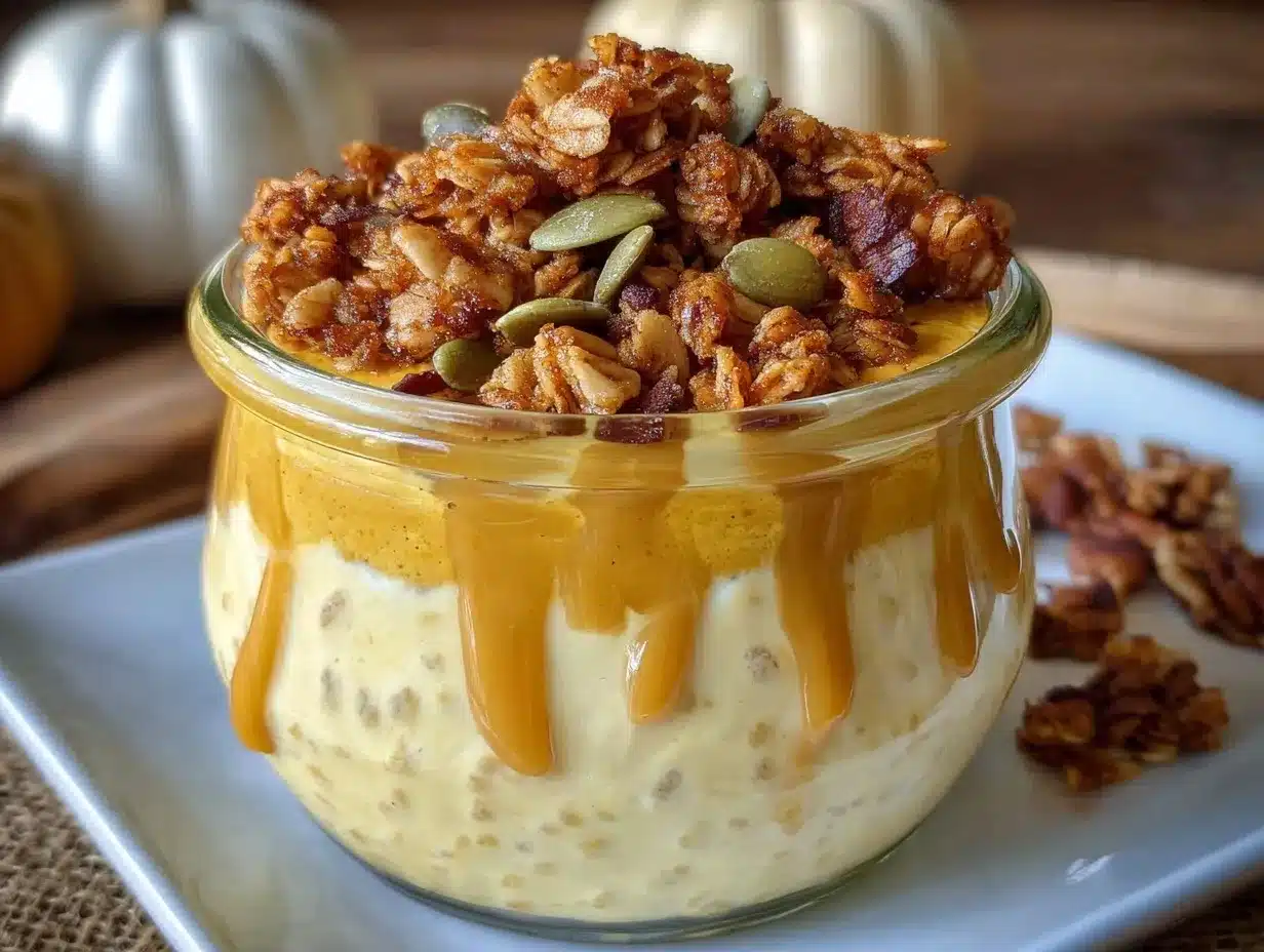 creamy pumpkin overnight oats preparation steps
