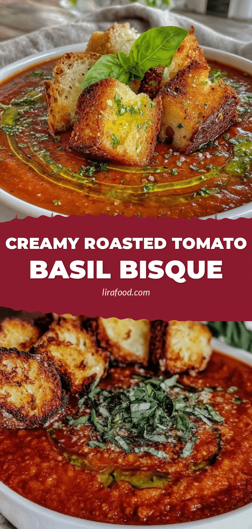 creamy roasted tomato basil bisque recipe