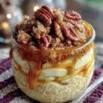 creamy salted caramel apple overnight oats - featured image