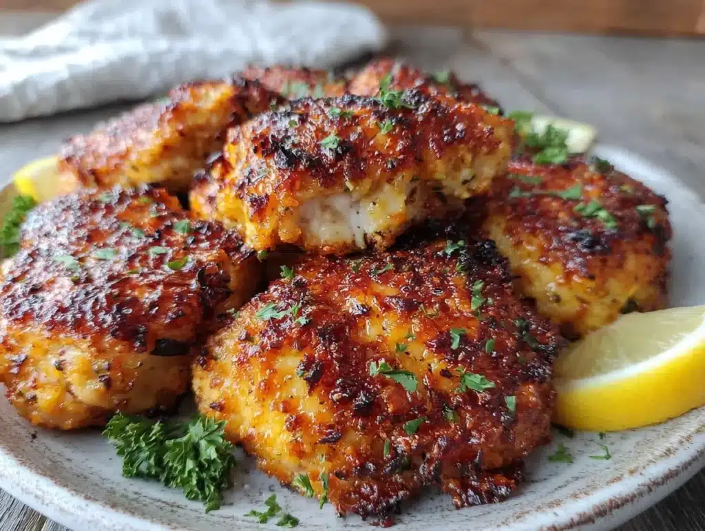 crispy air fryer Parmesan chicken thighs - featured image